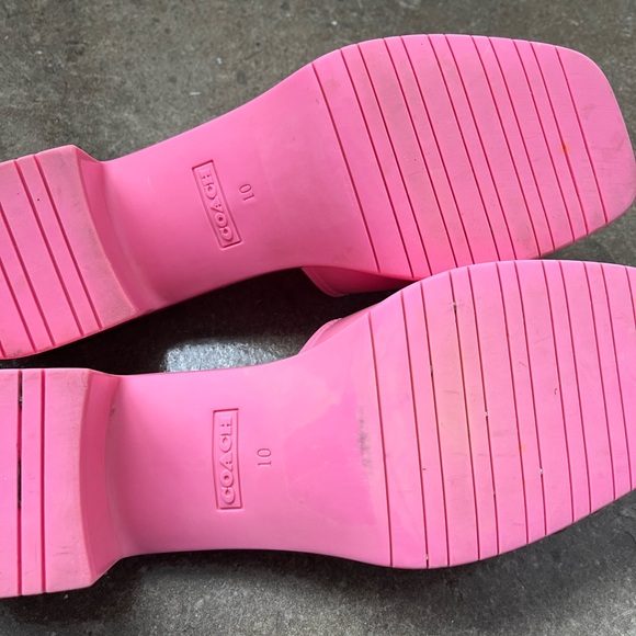 Coach Pink Slide Sandals Modern Minimalist Design - Picture 4 of 6